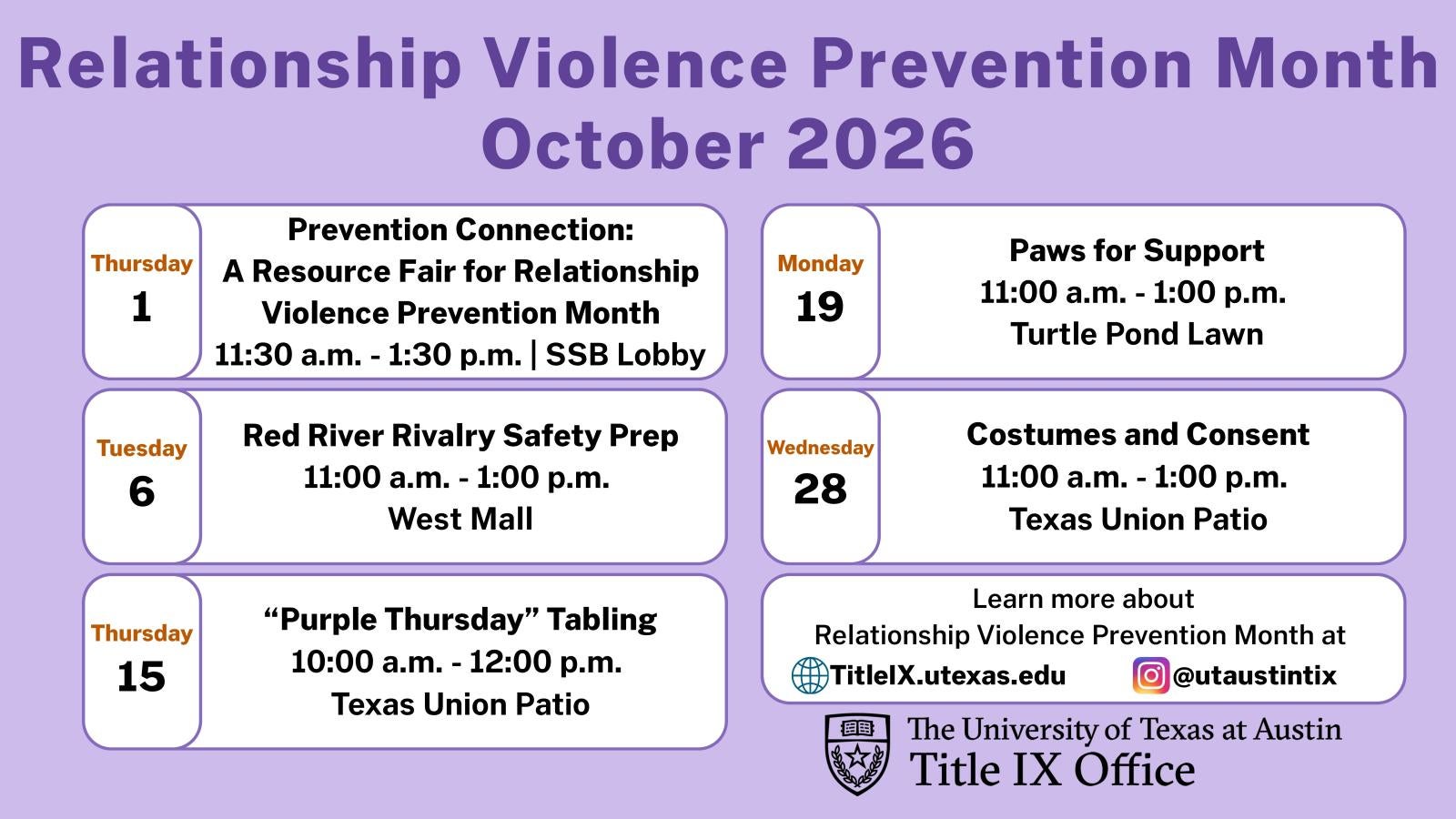 Calendar for RVPM Events