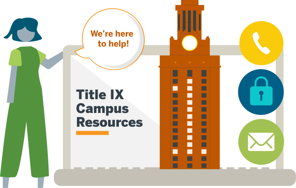Campus Resources Graphic - We're here to help!